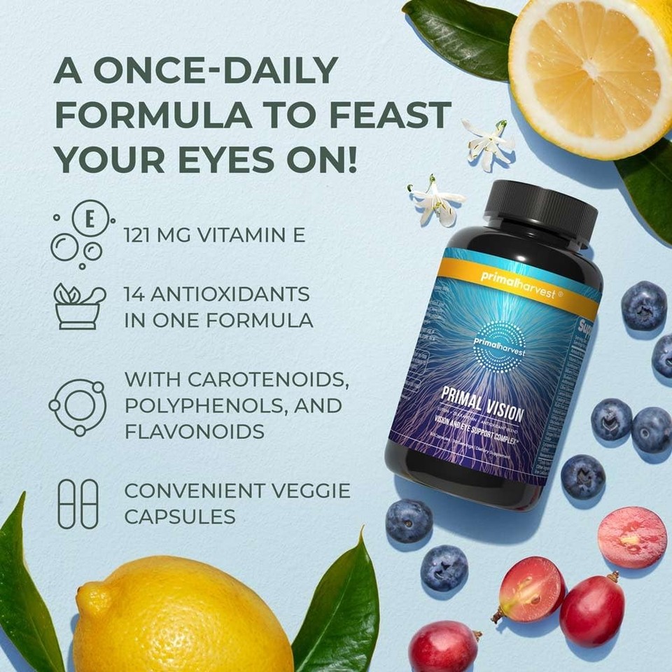 Primal Harvest Vision and Eye Support Complex with Lutein Zeaxanthin ...