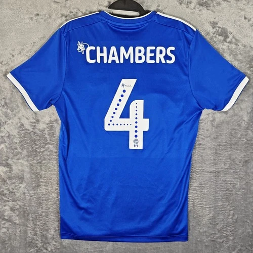 Ipswich Town 2019/2020 Home Football Shirt #4 CHAMBERS Adidas M Medium