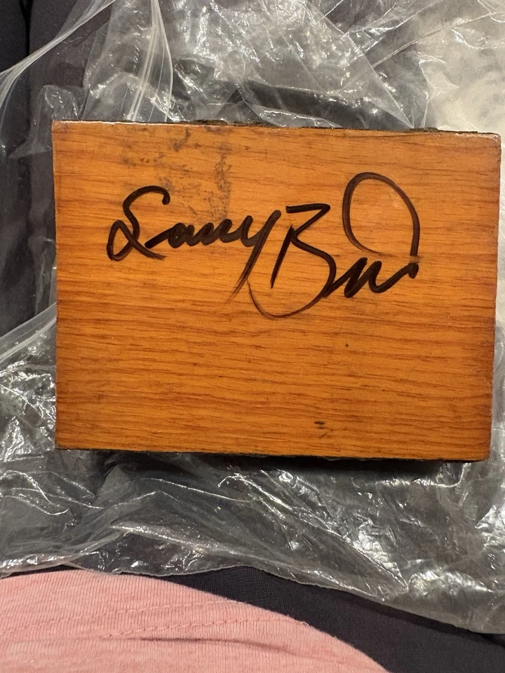 Piece Of The Boston Garden Floor With Larry Birds Signature - Image 2 of 2