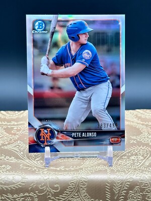 2018 Bowman Chrome Prospects Refractor #'D 383/499 Pete Alonso #BCP137 - NY Mets