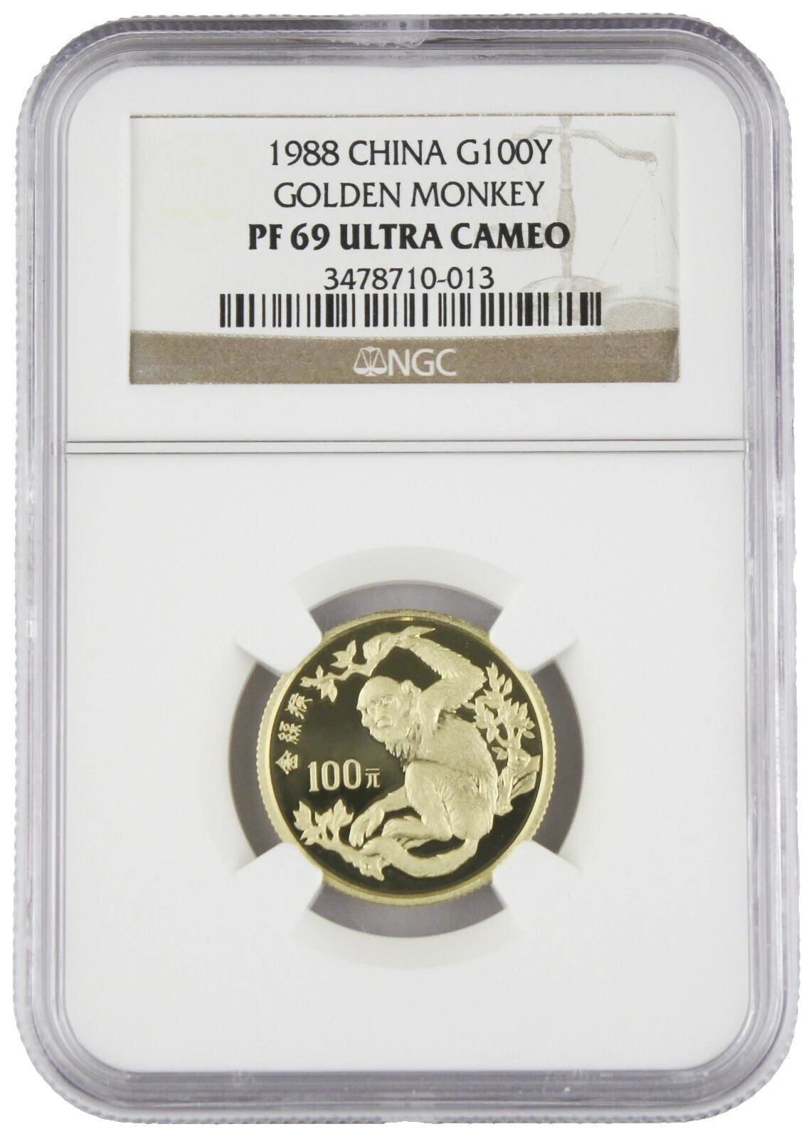 Monedas chinas de oro 1988