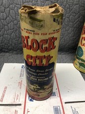 VTG Rare BLOCK CITY The Chicagoan Plastic Building Block Set Original Box
