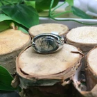 Authentic Moss Agate Ring 925 Silver Plated Handmade New Free Ship Size 8 5394