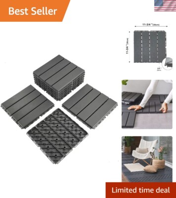#ad Low Profile 12quot;x12quot; Interlocking Deck Tiles Perfect Outdoor Flooring Solution $35.99