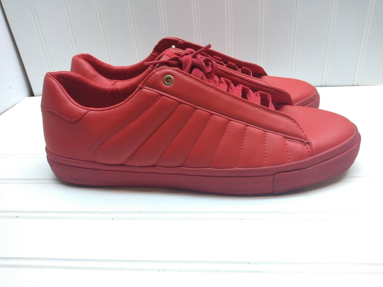 ZARA Men's Red Leather High Top Shoes Men 9 EU 42 | eBay