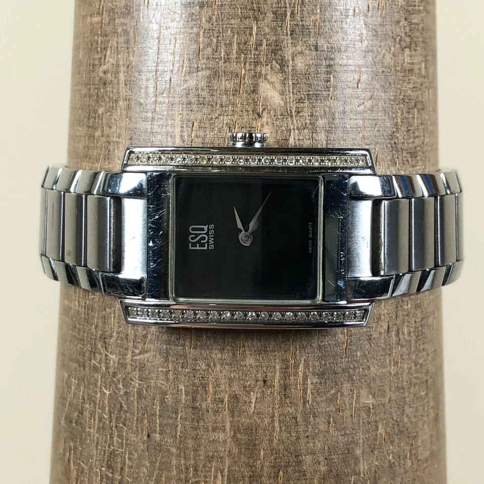 ESQ Movado Mujer E5428 Diamond Venture Rectangular 21mm Cuarzo Analógico Reloj 7" Foto 2 de 4