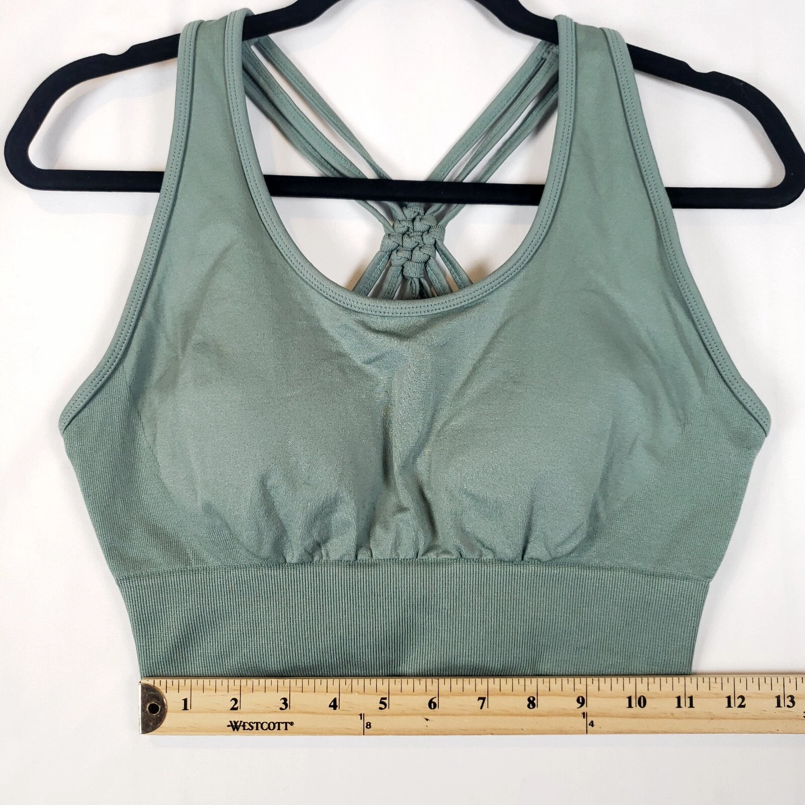 yogalicious full coverage strappy removable pads tank-bra
