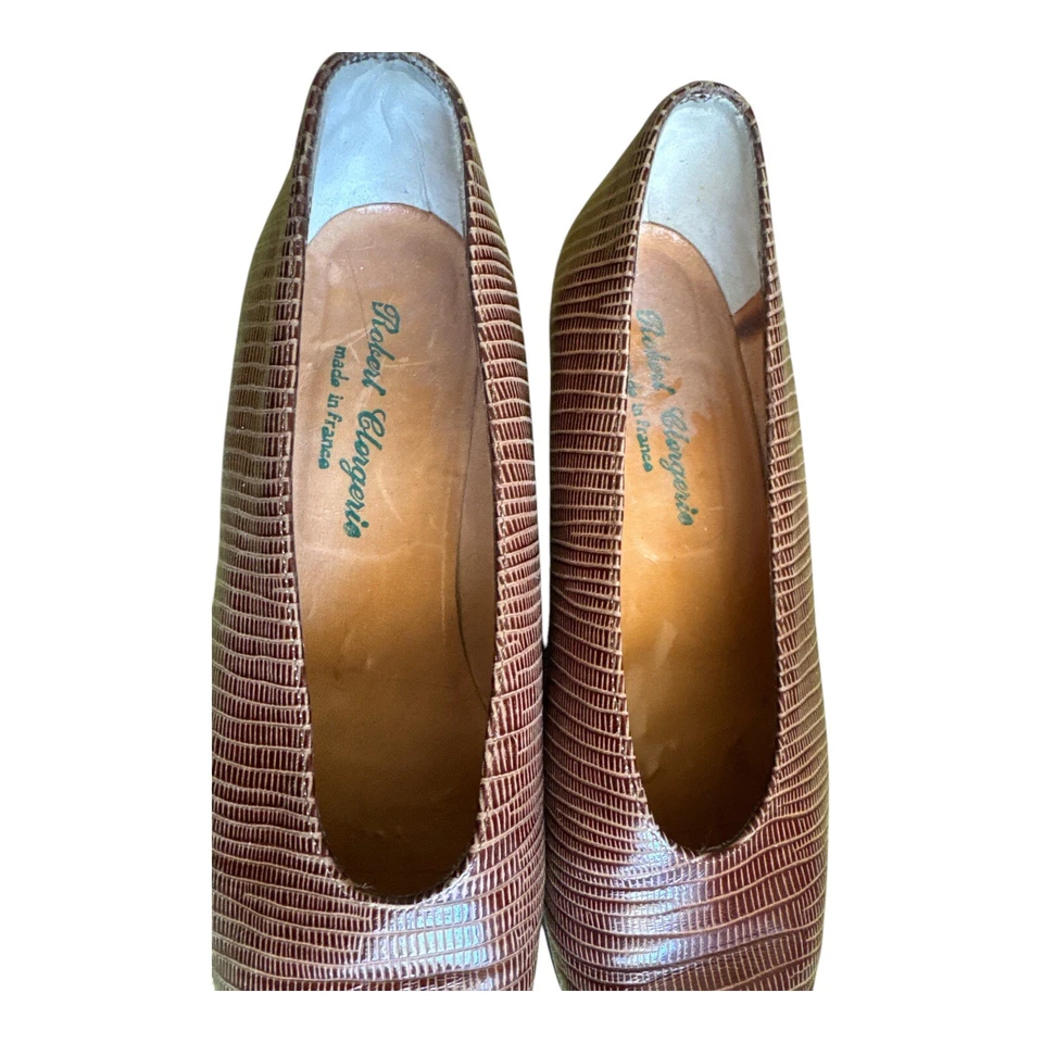 Zapatos de salón Robert Clergerie de cuero para mujer talla 6 zapatos de tacón de 1” diseño a rayas Foto 3 de 4