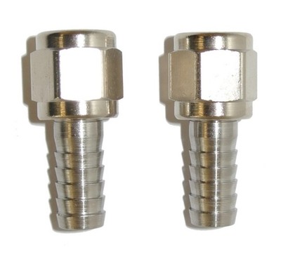 2 Barb Adapters and 2 Swivel Nuts Threaded 5/16 inch MFL Connection for Homebrew