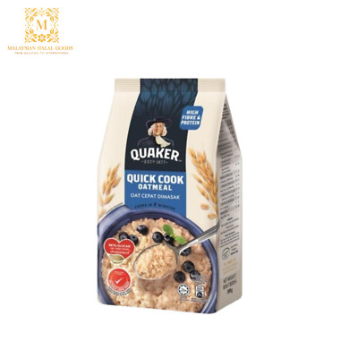 QUAKER Oatmeal Quick Cook Softpack 300gm - Halal Certificate Malaysia