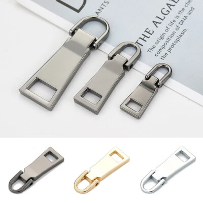 Detachable Zipper Slider Pull Repair Replacement Puller Sewing Metal Zipper Head