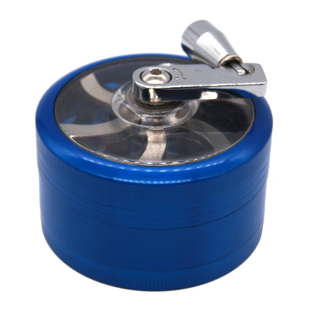 2"   3 PC Tobacco Herb Spice Crusher Hand Crank Grinder Black Blue Red Green