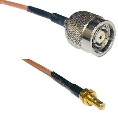 RG316 RP-TNC MALE to SMB MALE BULKHEAD RF Cable Rapid-SHIP LOT