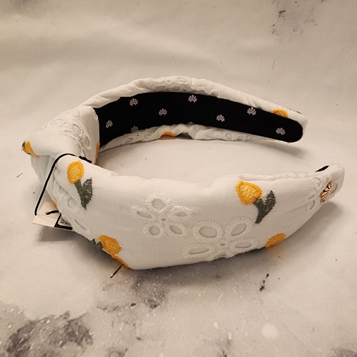 Lele Sadoughi lemon knotted headband Twine and Love | Lemon Jeweled Top Knot Headband | Handmade  main image 2