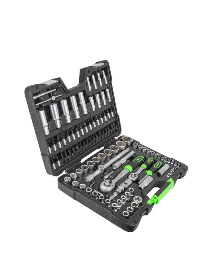 MALETÍN DE HERRAMIENTAS JBM 108 PIEZAS. LLAVES VASO Y CARRACA HEXAGONAL CINCADO - Imagen 2 de 4