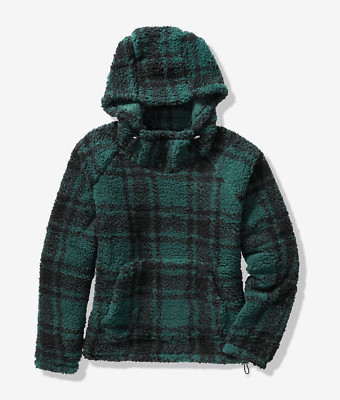 pink sherpa funnel neck pullover