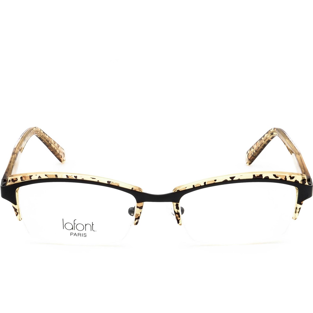 Jean Lafont Eyeglasses Indigo 380 Leopard Print&Black Half 