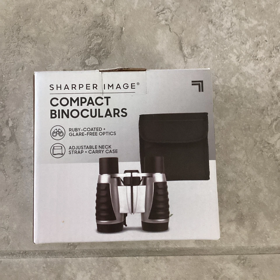 Sharper Image Compact Binoculars RubyCoated Glare-Free Optics w/Strap & Case - Image 2 of 4