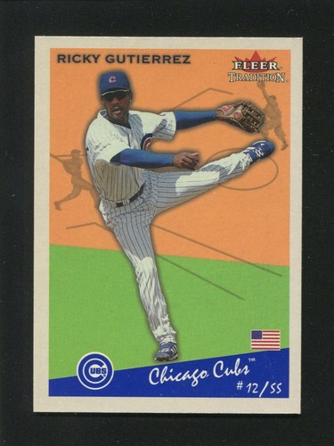 #265 RICKY GUTIERREZ, Cubs - 2002 Fleer Tradition GLOSSY Insert 097/200 173381e - Picture 1 of 4
