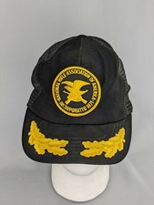 Vintage NRA Patch Golden Leaf Snapback Baseball Cap Trucker Hat USA Made