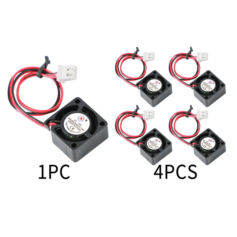 Brushless DC Kühlung Lüfter Fan 12V 0.05A 2010 20x20x10mm Sleeve 2 Pin Wire ah - Bild 2 von 4