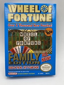 NES Wheel of Fortune - Family Edition Complete In Box Nintendo CIB