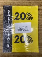 Spirit Halloween ISE 20% off Display Card Standee stationary 50 sheets 2 up