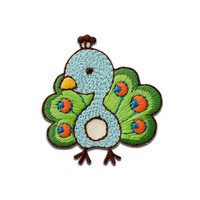 Pfau Tier - AufnäHer, BüGelbild, AufbüGler, GrößE: 4,9 X 4,1 Cm