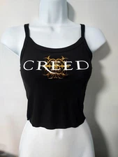 Creed band crop top Creed band tank top Creed shirt fitted gold metallic vinyl 