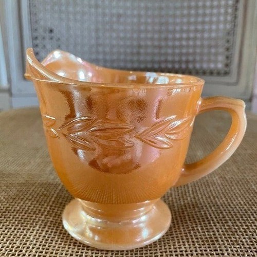 Vintage Fire King Orange Creamer, 3.5" Fall Thanksgiving Colorful Retro - Picture 3 of 9