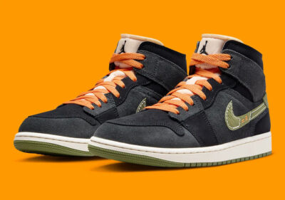 Nike Air Jordan 1 Mid SE Craft Anthracite Olive Sneakers Nike Air Jordan 1 Mid SE Craft Anthracite Olive Sneakers