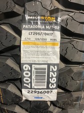 4 New Lt 295 70 17 Lre 10 Ply Milestar Patagonia Mt-02 Mud Terrain Tires