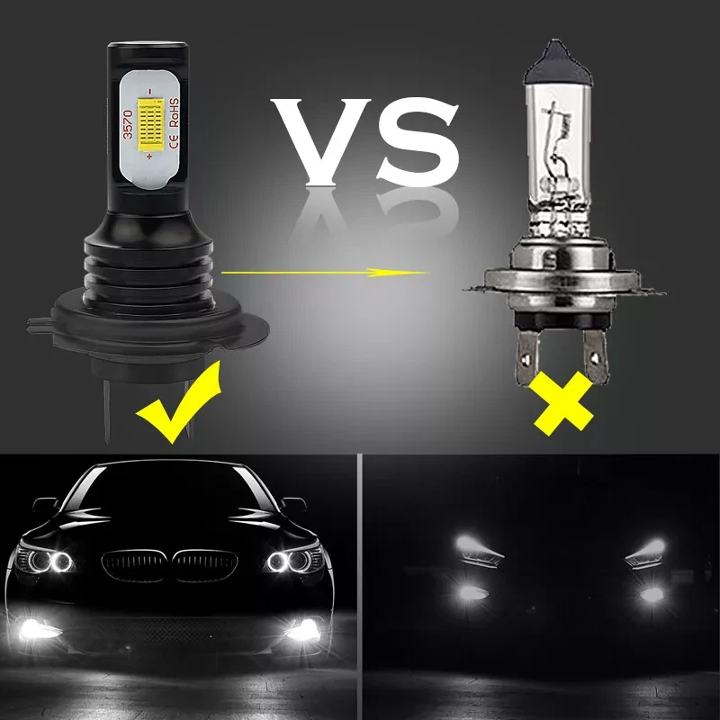 For Mercedes-Benz R350 2006-2009 4x 6000K LED Headlight Kit High+Low Beam Bulbs - Image 4 of 4