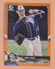 Eric Lauer 2018 Bowman Chrome Orange Shimmer 18/25 Prospect Refractor #BCP18