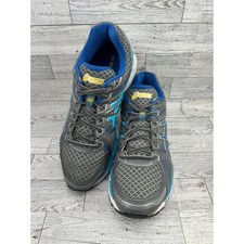Asics Gel-Kayano 19 Women Running Shoes Grey Blue Yellow T350N Size 9