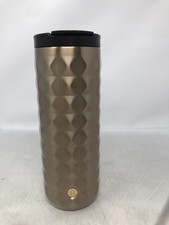 Starbucks Tumbler Lux Gold Stainless Steel Black Lid 16oz