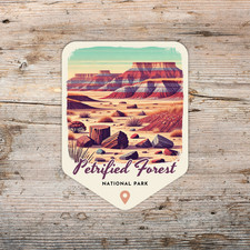 Petrified Forest National Park Sticker Arizona Retro Style Waterproof Decal