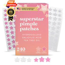 Livaclean 240 Star Pimple Patches for Face - Clear  Pink  Off White