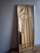 Stained Glass, Art  Nouveau Style, Hand Blown  Framed Mirror  Mckintosh style