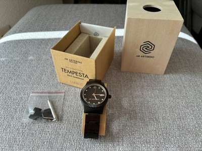 AB Aeterno SKY Tempesta Quarz Stahl Swiss Made 100% Holz Armbanduhr
