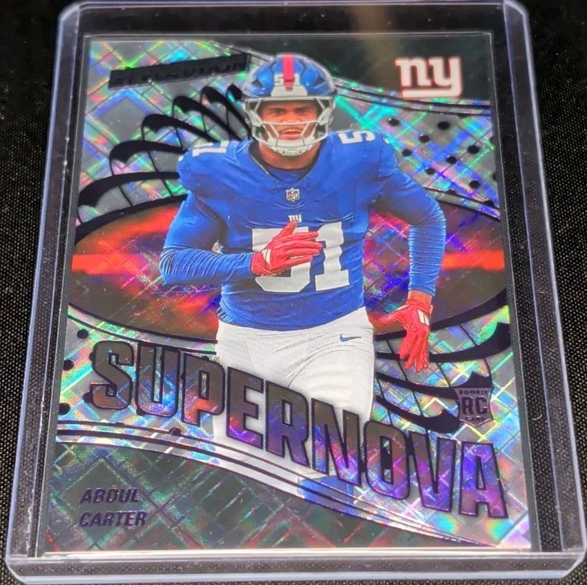 2025 Panini Revolution - Supernova Abdul Carter #7 Cosmic /20 (RC) Giants