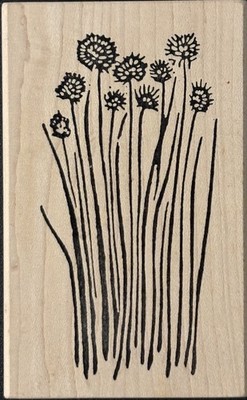 A Stamp In The Hand Minimalist Botanical Tall Wildflowers Rubber Stamp
