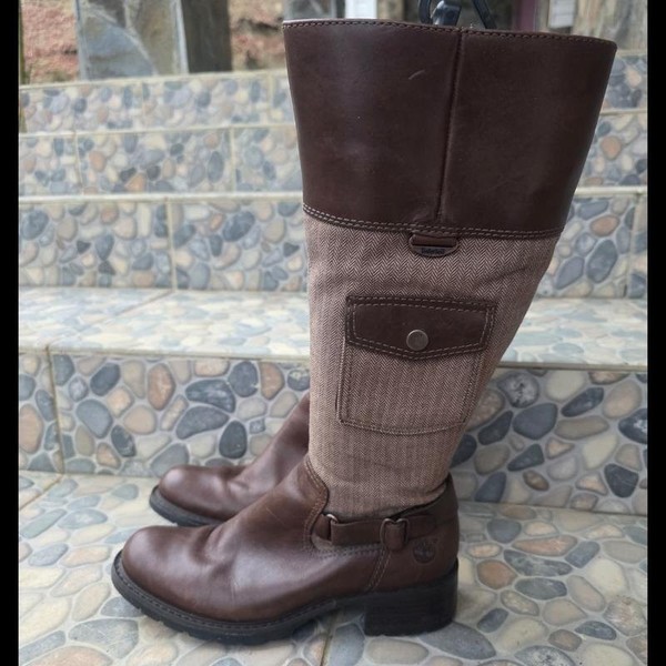 Women Timberland Boots Brown Leather 38 #NY2S