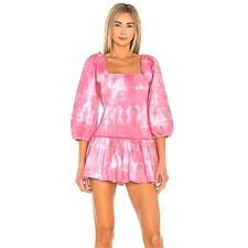 • LoveShackFancy Chai tie dye mini dress pink and white size 2