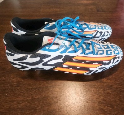 adidas F5 TRX FG Messi Soccer Cleats Men s US 12 Blue White Orange H19683