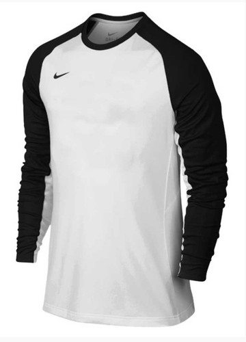 Nike Dri Fit Mens size M Basketball Shooting Long Sleeve Top White / Black - Picture 1 of 10