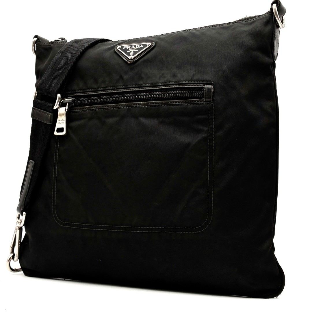 ・Authentic PRADA Shoulder Bag Triangular Logo Cro… - image 1