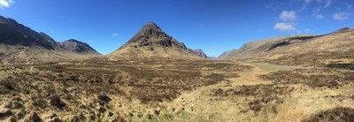 Foto 6x4 Weitwinkel Blick Richtung Stob Coire Raineach und Glencoe River C c2017