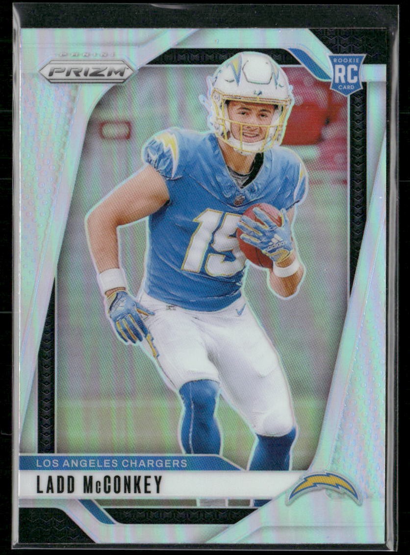 2024 Panini Prizm Silver Prizm RC #365 Ladd McConkey Chargers