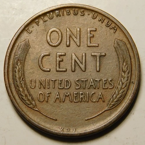 1909 VDB Lincoln Wheat Cent Penny EF - Details  "Actual Coin Pictured"